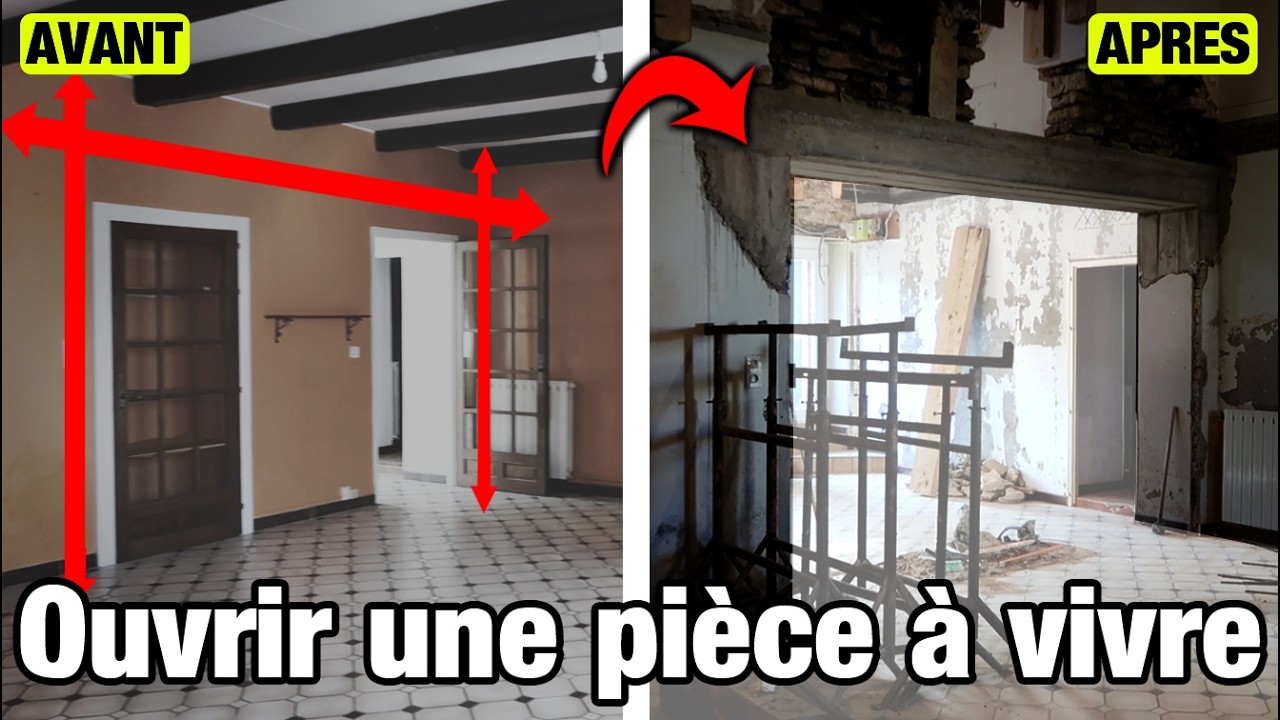 OUVRIR UN MUR PORTEUR | Rénovation Maison Épisode 5
