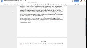 Editing Step 1: Creating a Works Cited Page