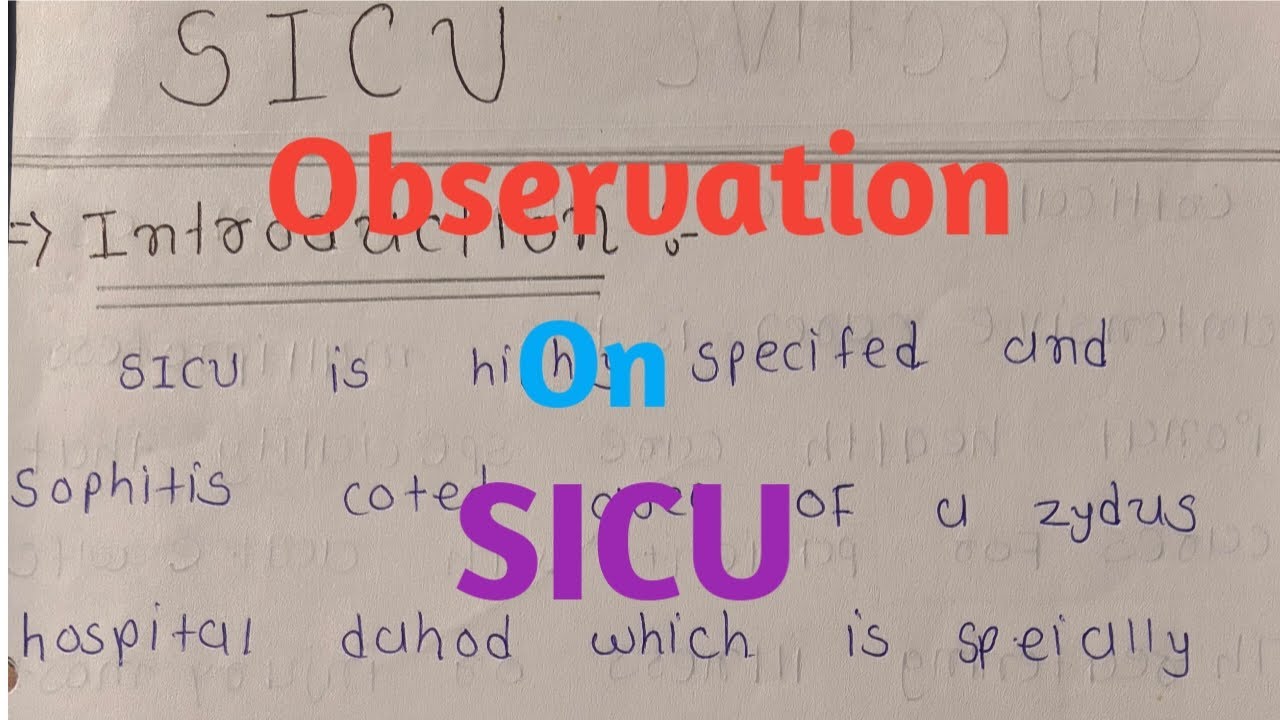 ll Observation On Sicu ll 