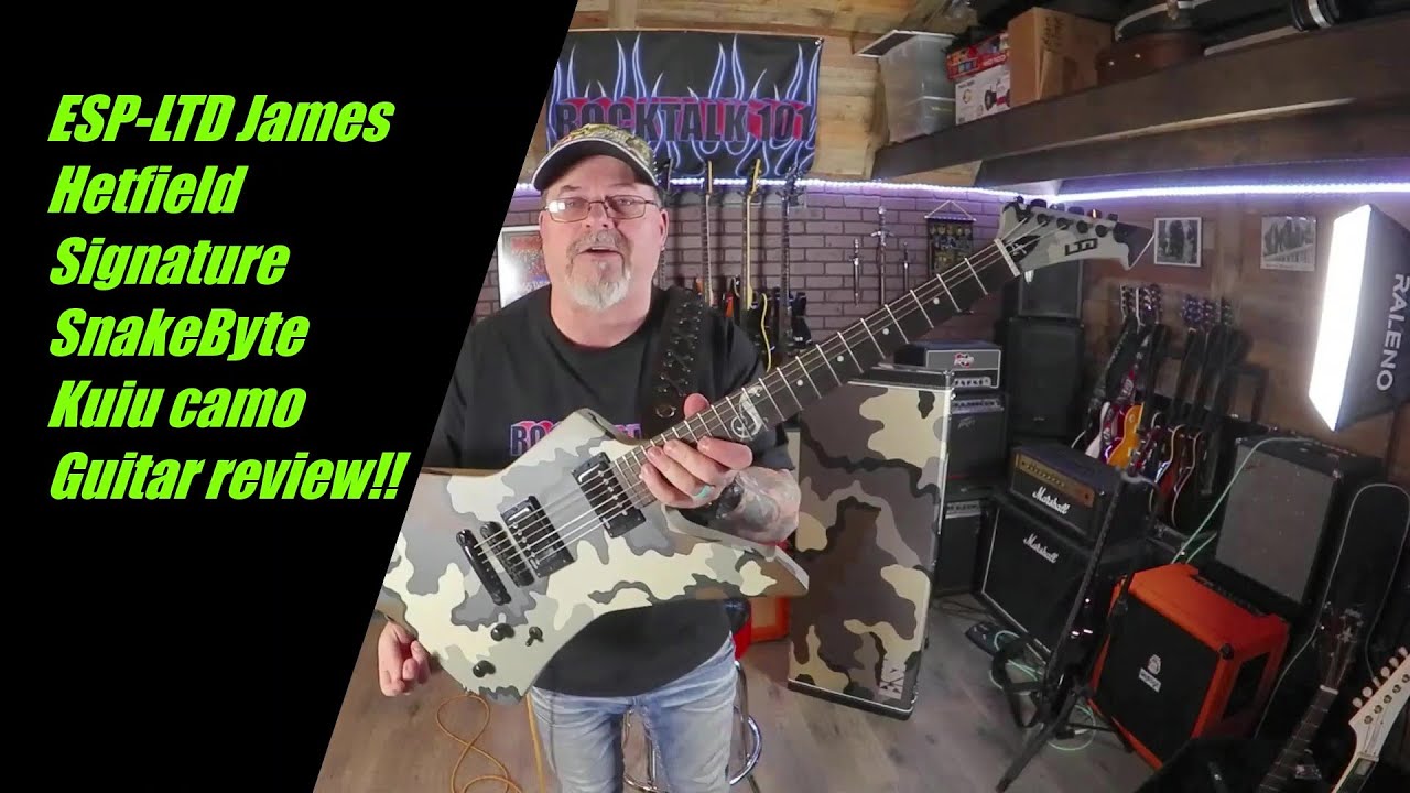 ESP LTD James Hetfield signature SnakeByte Kuiu Camo Guitar review!!