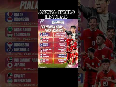jadwal pertandingan timnas Indonesia di Piala afc u23 Qatar #afcu23asiancupqatar2024