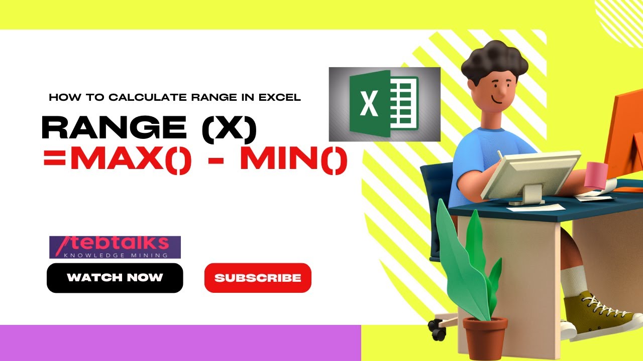 ⁣How to Calculate Range in Excel