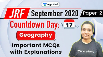 UGC NET Paper 2 Crash Course | Geography by Kritika Pareek | Important MCQs with Explanations