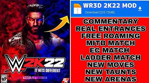 WR3D 2k23 BEST MOD RELEASED DOWNLOAD|MEDIA FIRE PYRO,ENTRIES,MULTIPLEPLYER,FREE  ROAM,MOVE,ARENA,ufc