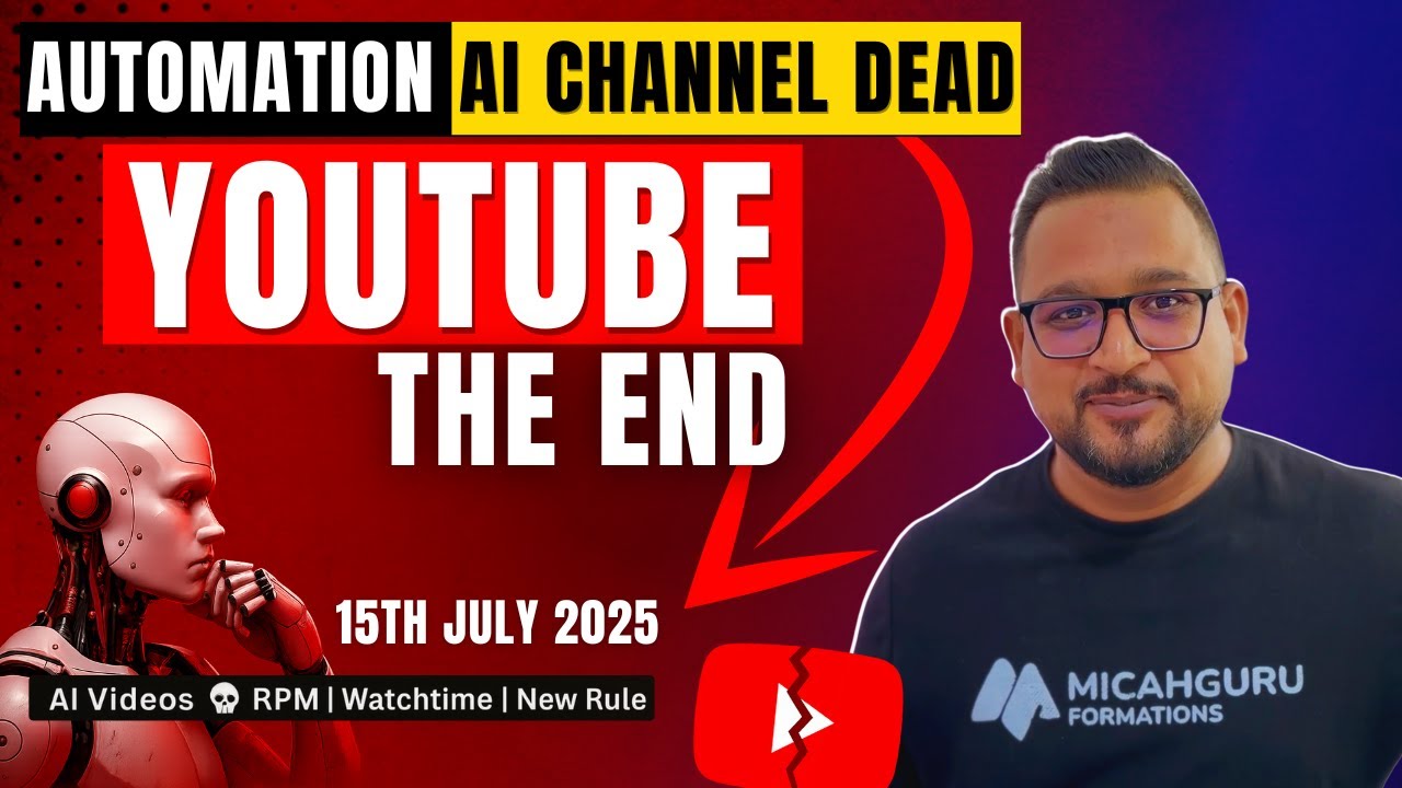 YouTube Automation Ban? | 15 July 2025 New Policy Explained – AI Videos, RPM, Watchtime Update