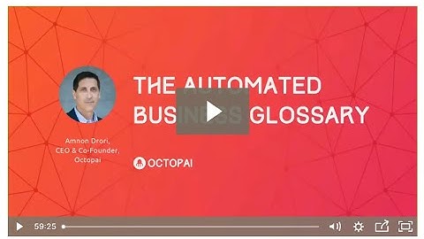 Webinar: The Automated Business Glossary