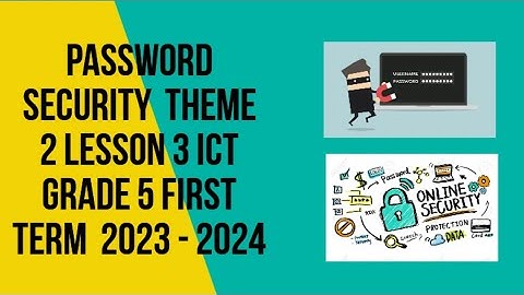 password security theme 2 lesson 3 ICT grade 5 2023 - 2024