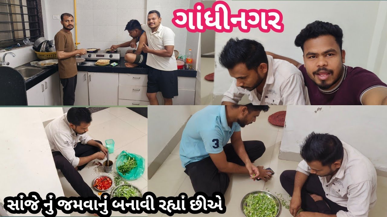 સાંજે નું જમવાનું બનાવી રહ્યાં છીએ ||government job preparation in Gandhinagar ||