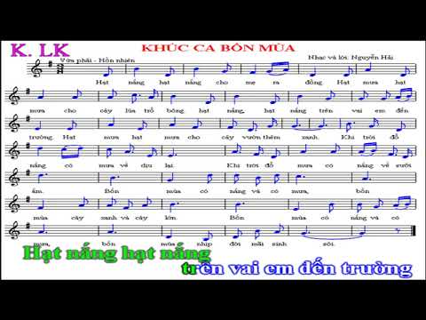 Video Khúc Ca Bốn Mùa Âm Nhạc Lớp 7 Karaoke - YouTube