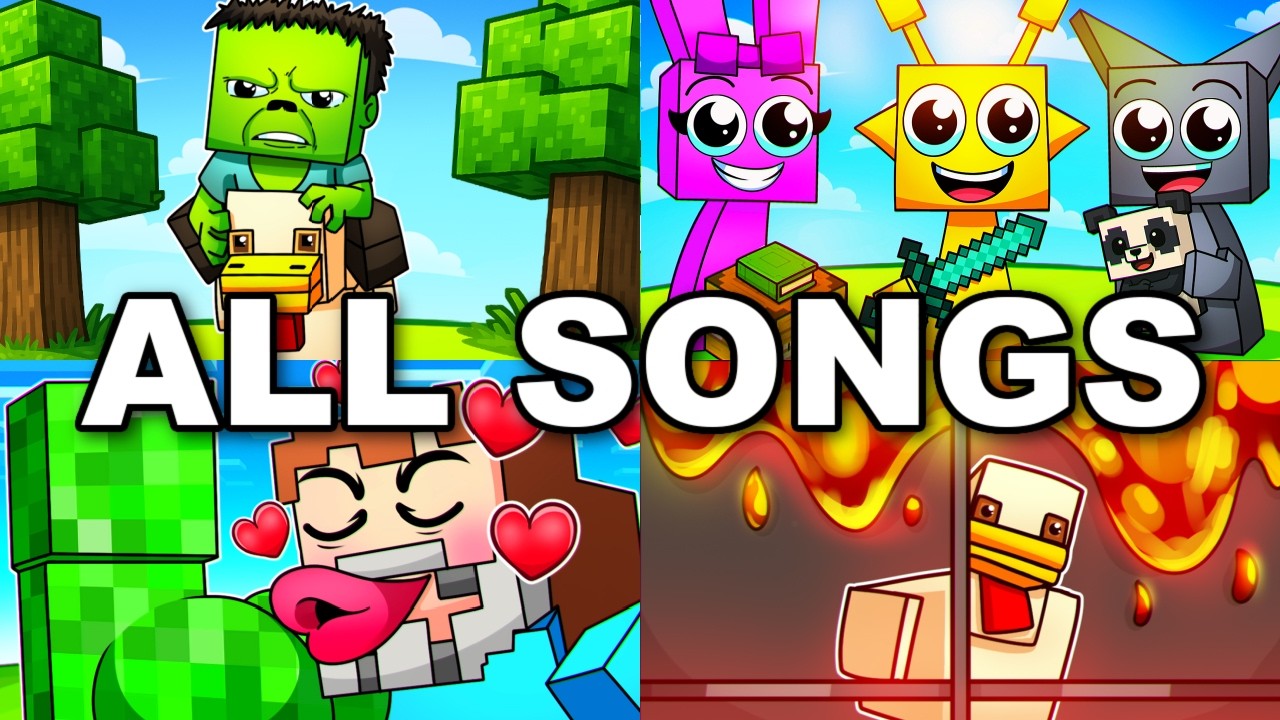ALL Minecraft Movie Songs Animated Music Videos - YouTube