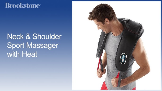 Brookstone Shiatsu Neck and Back Massager with Heat & Automated Programs 