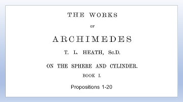 The Works of Archimedes - On the Sphere and Cylinder Book 1 - Part 1