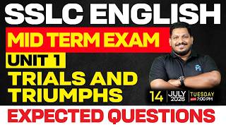 SSLC English Mid Term Exam Unit 1 Expected Questions | LIVE | MS SOLUTIONS