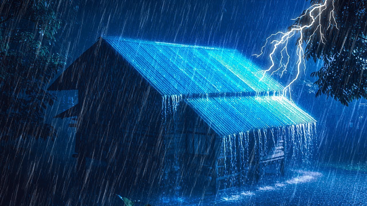 Goodbye Insomnia with Heavy Rain & Mild Thunder on a Tin Roof - Rain for Instant Relaxation