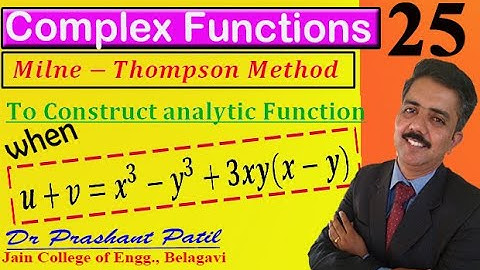 How to find analytic Function |𝒖+𝒗=𝒙^𝟑−𝒚^𝟑+𝟑𝒙𝒚(𝒙−𝒚) | Complex Analysis | 18mat41 | Dr Prashant Patil