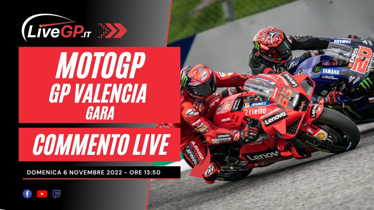 MotoGP GP Valencia 2022 - Commento LIVE Gara