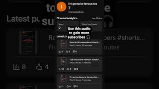 use this audio to gain subscribers#shorts #trending #support #algorithm