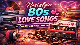 NOSTALGIC 80s LOVE SONGS 💿 Romantic Old Cassette Tape Mix | Emotional Retro Music Vibes