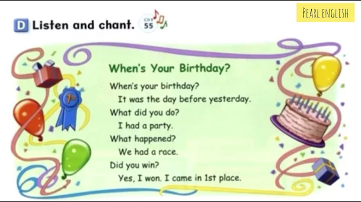 WHEN'S YOUR BIRTHDAY?(LET'S GO 4 UNIT 3)