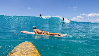 First Swell of the Summer | Beautiful Blue Waves in Waikiki | RAW POV