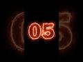 5 Second Countdown Timer With Beep Sound And Alarm Digital Clock Green Fire Flame Glowing Number