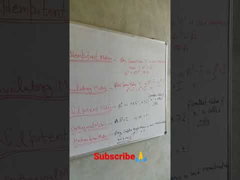 Orthogonal matrix/ Idempotent