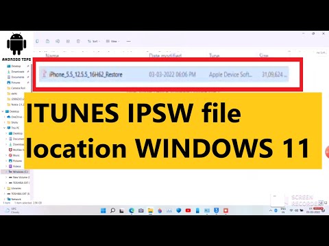 itunes ipsw file location windows 11
