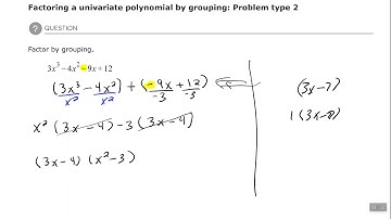 Factoring a univariate polynomial by grouping: Problem type 2