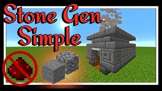 Minecraft Tutorial : Simple Stone & CobbleStone Generator, NO redstone