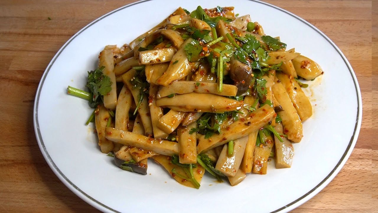 Simple and Delicious King Oyster Mushroom 简单好吃的凉拌王子菇/杏鲍菇 - YouTube