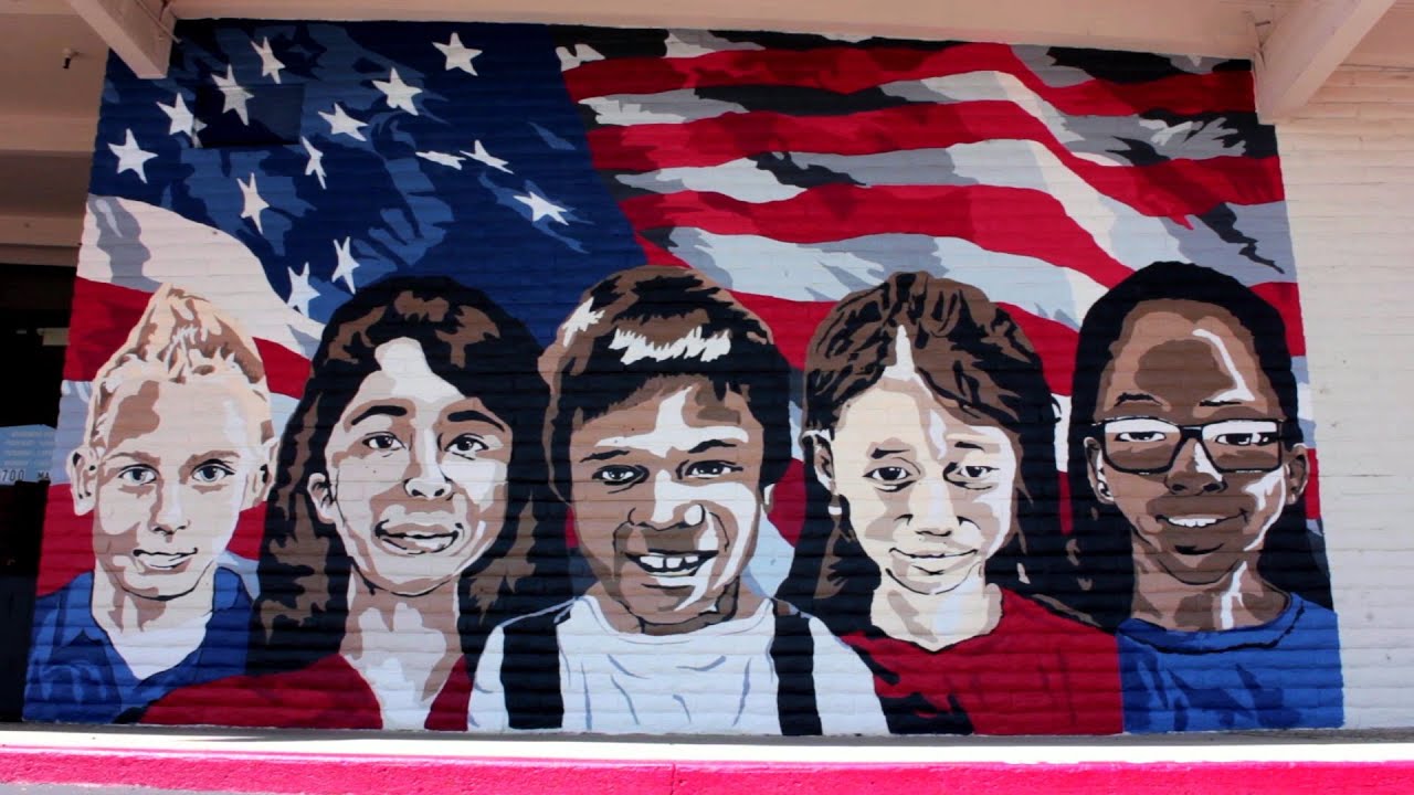 Elk Grove Charter School Mural - YouTube