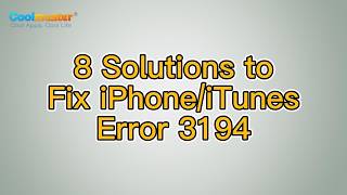 How to Fix iPhone or iTunes Error 3194 [Solved]