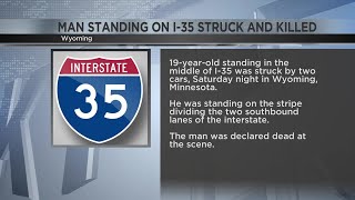 man struck on I-35