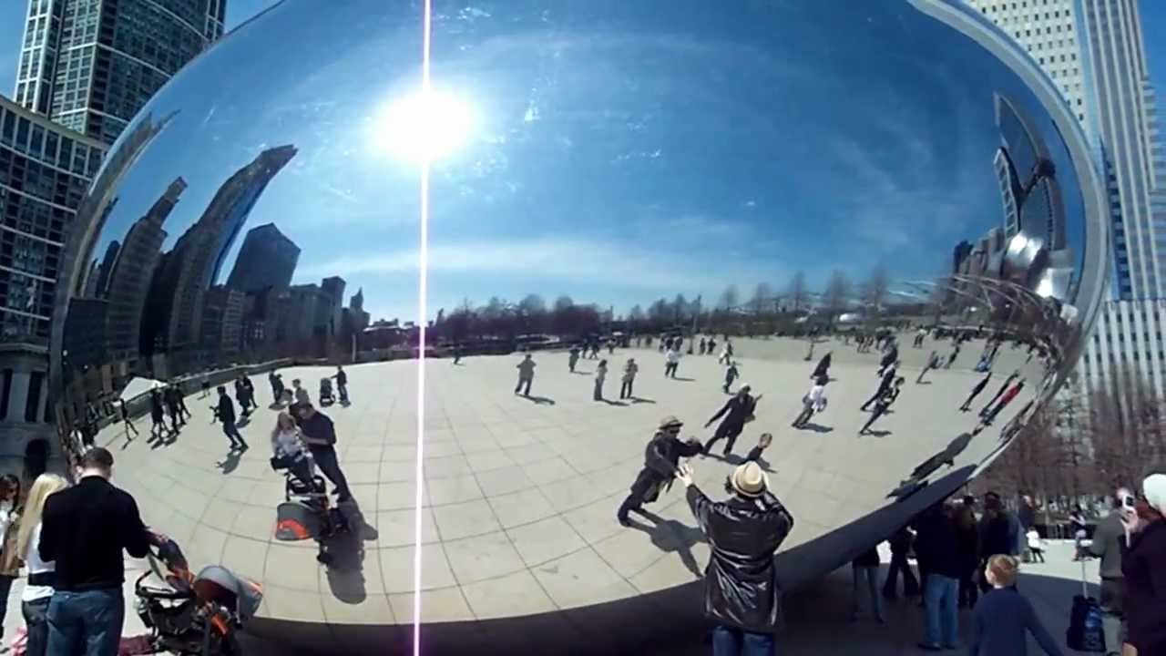 The Cloud Gate aka the Silver Bean in Chicago, 2009 YouTube
