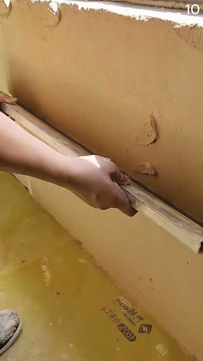 Proses memplamir dinding dengan alat cerdas sederhana #shorts