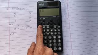 #Interpolation on Casio fx-991CW.