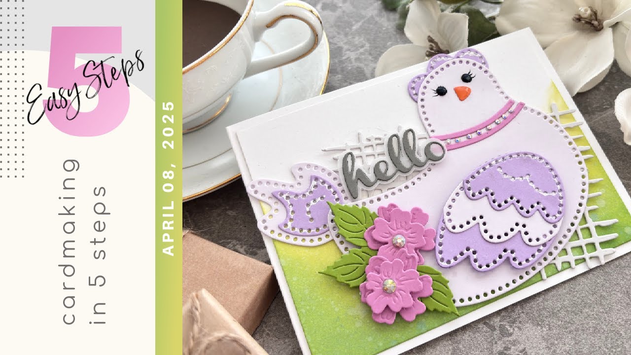 CARDMAKING IN 5 EASY STEPS | NO SEW | Spellbinders Cozy Cluck | 027 ...