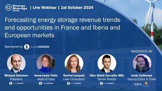 Webinar Forecasting Energy Storage Revenue Trends and Opportunities in France and Iberia