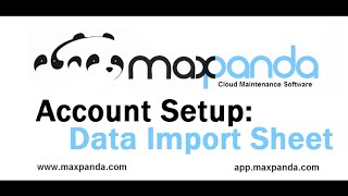 7. Account Setup: Data Import Sheet