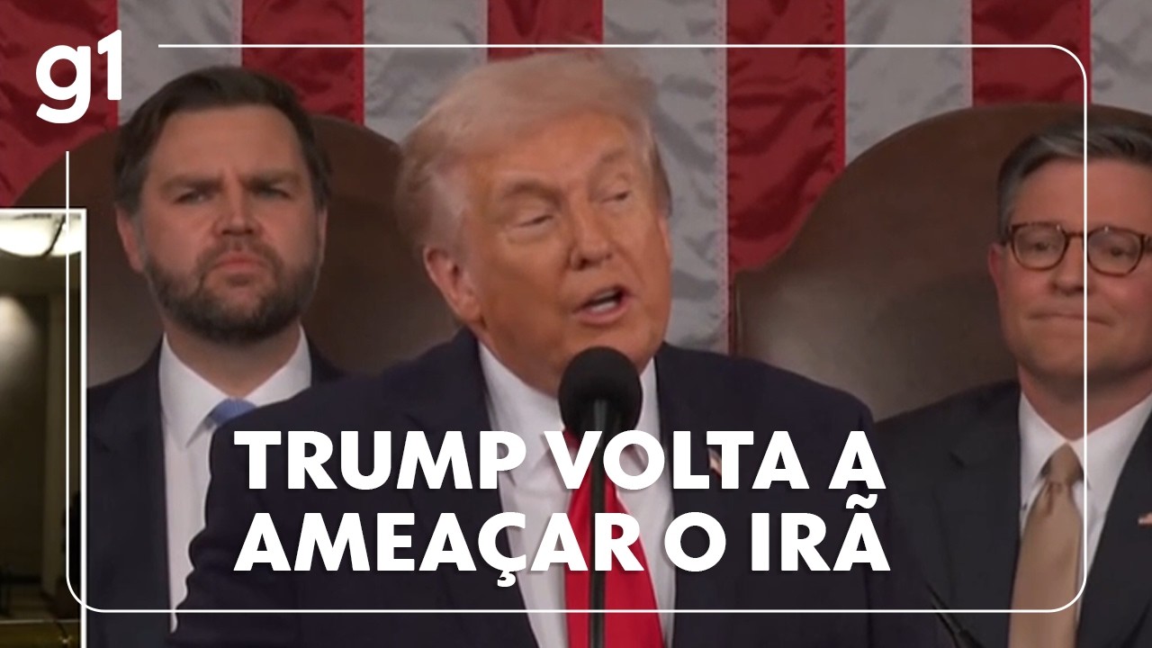 Discurso de Trump no Congresso tem ameaça ao Irã, defesa do domínio dos EUA nas Américas e bate-boca