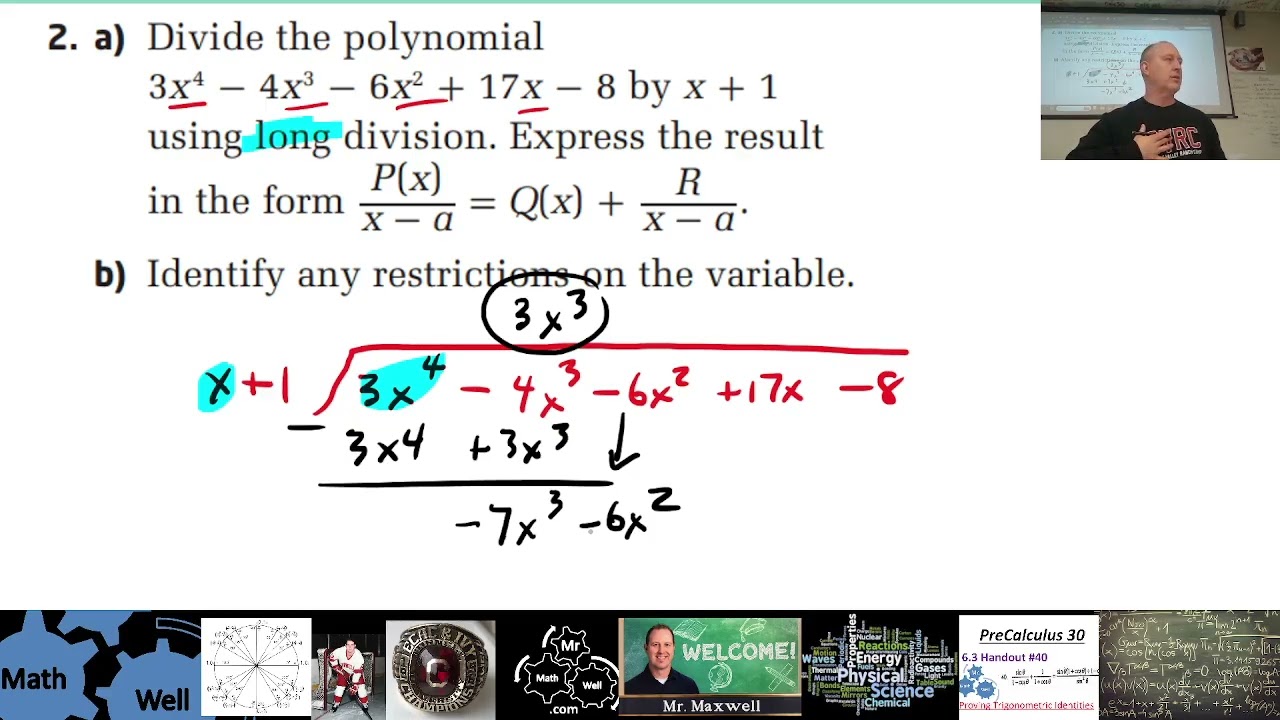 PC 30 3.2 #1ab,2ab,3d HW Деление многочленов