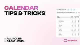 Calendar Tips & Tricks | All Roles, Basic Level