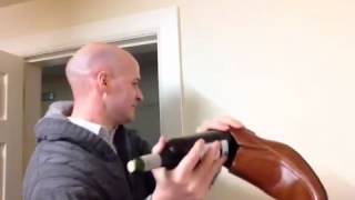 Open a bottle of wine with a shoe!!!...