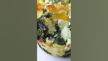 HOMEMADE EGG SPINACH CHEESE BITES FOR EASY FAMILY DINNER! #shorts #foodlover #foodie #food #asmr