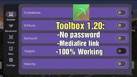 Minecraft 1.20 And 1.20.10 New Toolbox With Permium Features kill aura Auto bridge God Toolbox