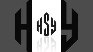 HSY letters logo draw in polygon shortvideo shorts