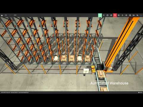 Automated Warehouse - FACTORY I/O Scene