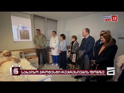 ოლიგარქის ტიტუშკების მიერ ნაცემი მაკა ჩიხლაძე და გიორგი შეწირული  ელჩებმა მოინახულეს