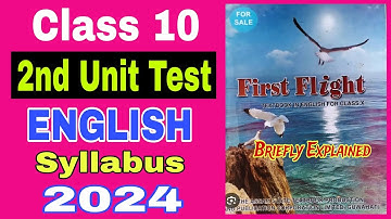 Class 10 2nd Unit Test Syllabus 2024 English / Class 10 English 2nd Unit Syllabus #seba