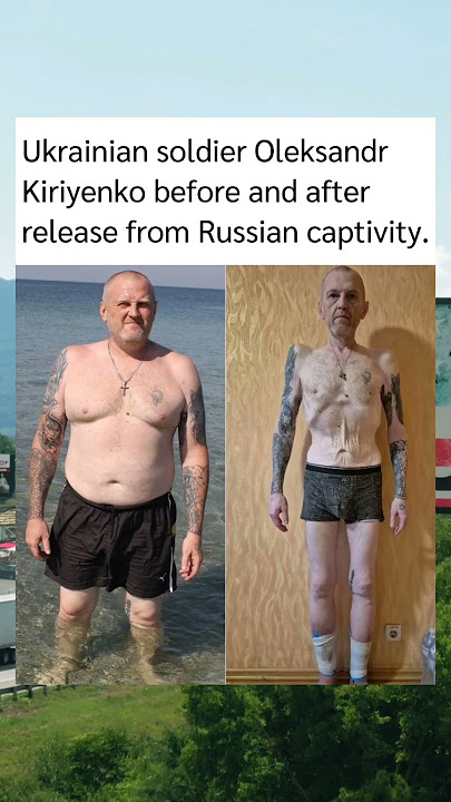 Ukrainian soldier Oleksandr Kiriyenko before and after release from Russian captivity🤯❤#shorts